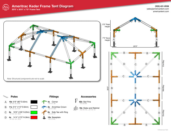 20x20 Ameritrac Keder Tent