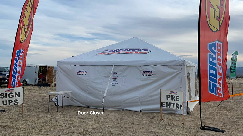 zipper tent door