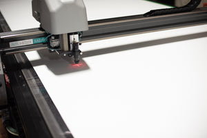 16 ounce vinyl cut to precision on CNC machine