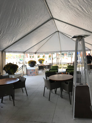 tented outdoor dining