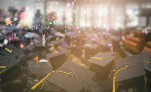decorating a tent for graduation party