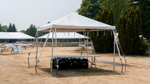 emergency relief tent to distribute supplies