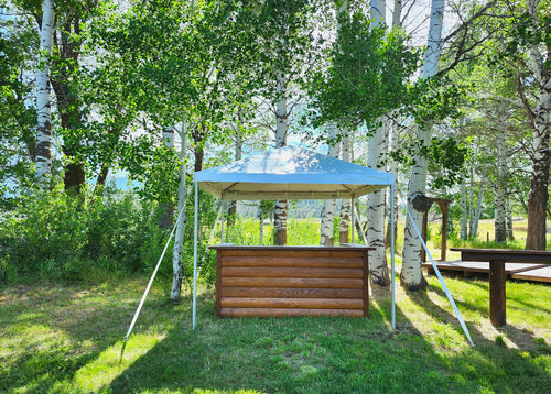 10x10 Frame Tent American-Made / Top + Structure + Giffy Ballasts