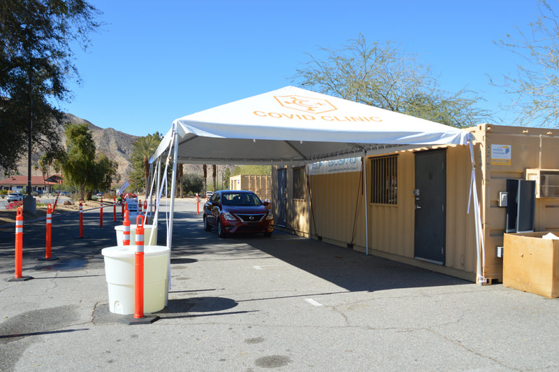 printed tent top with logo