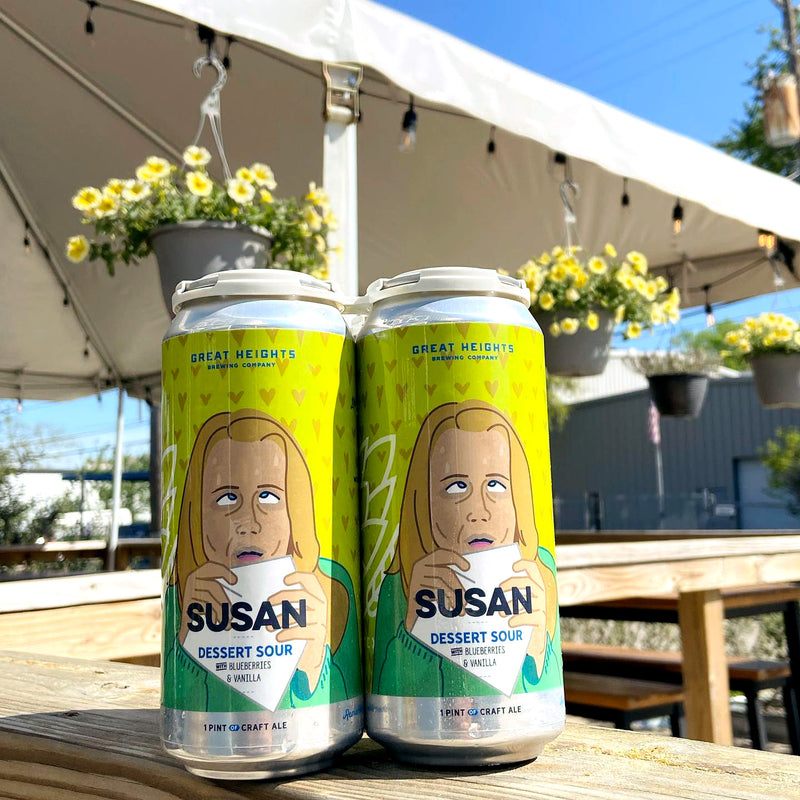 outdoor beer tent with cans