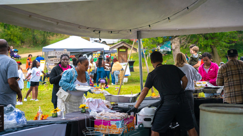 park event under a tent