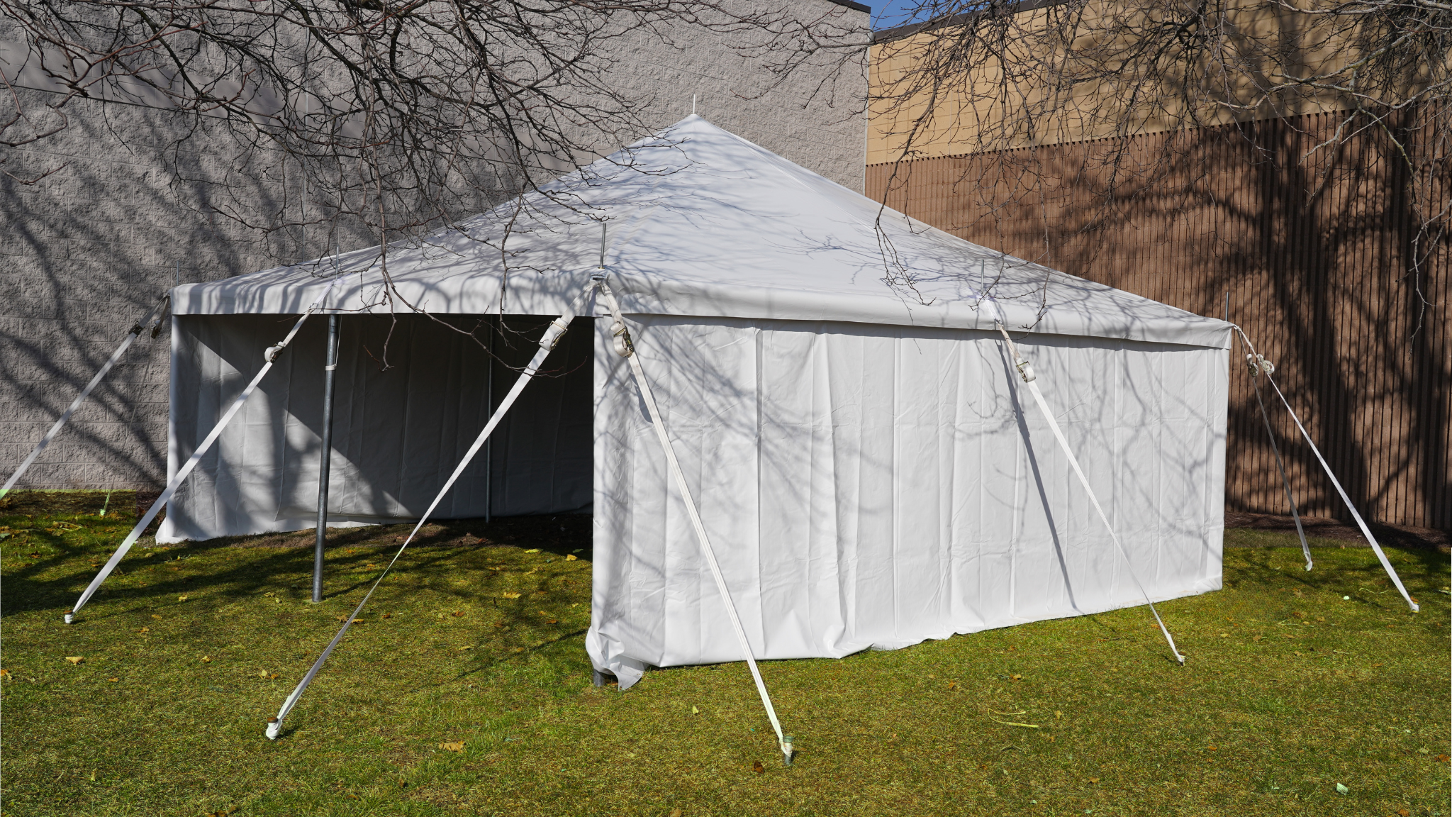 canvas pole tent 20x20 Pole Tent Top For Sale | White | American Made