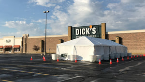 parking lot sale tent