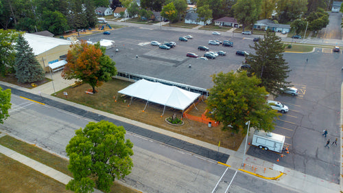 30x60 pole tent setup