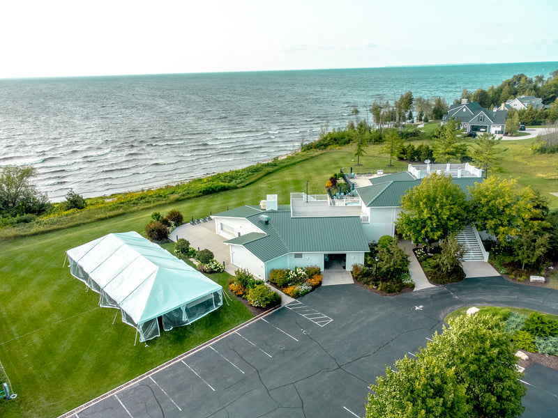 frame tent at country club