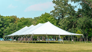 large pole tent at park