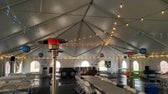 40x80 frame tent interior view