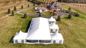 marquee tents create a grand entrance