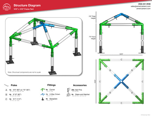 commercial tents 10x10