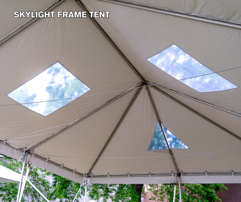 star tent with skylights