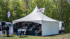 marquee tent pop up shop