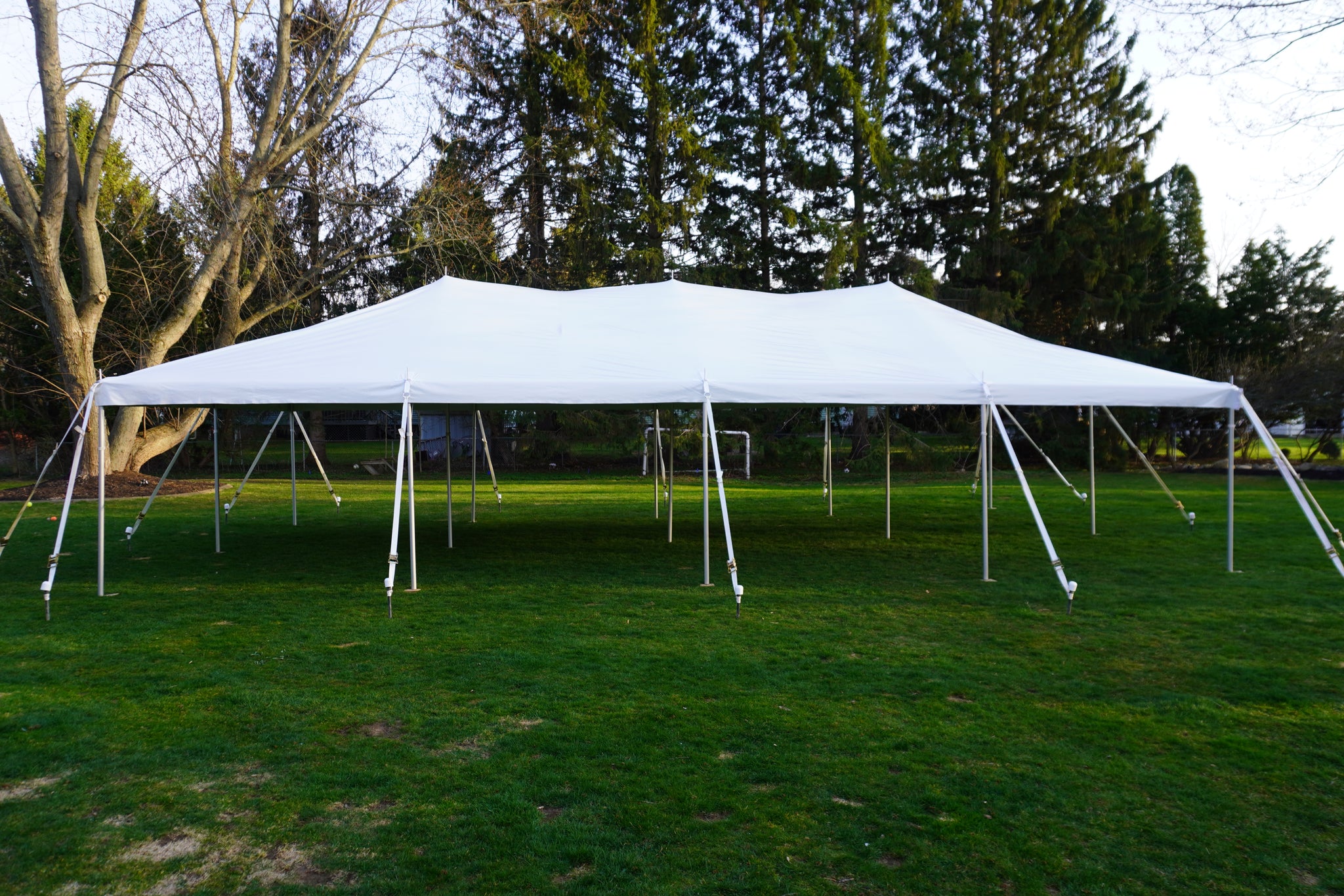 metal pole tent 20x40 Pole Tent Tent top only / 16 oz American-Made (blockout)