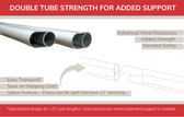 frame tent double tube pole