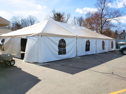 30x45 frame tent with window sidewalls