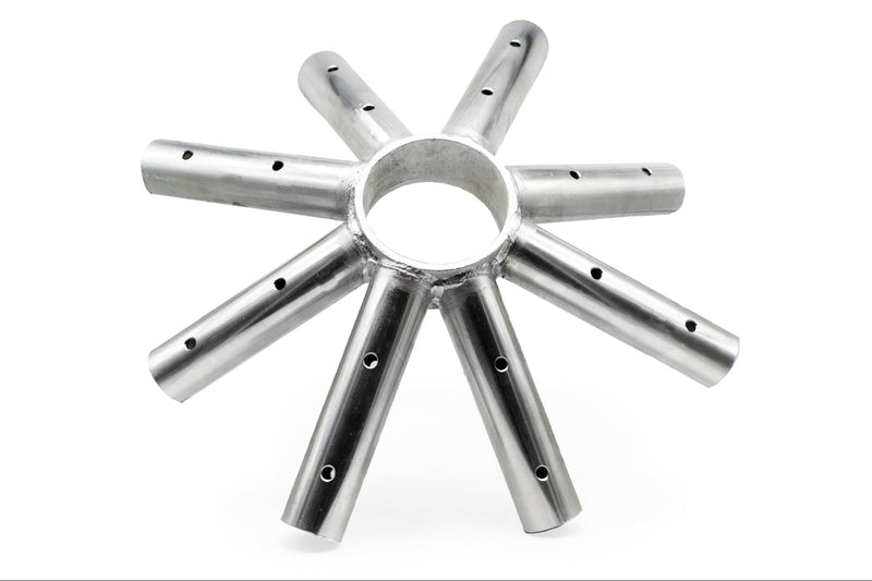 Eight Way Crown Fitting Elevates the Peak on Square Tents