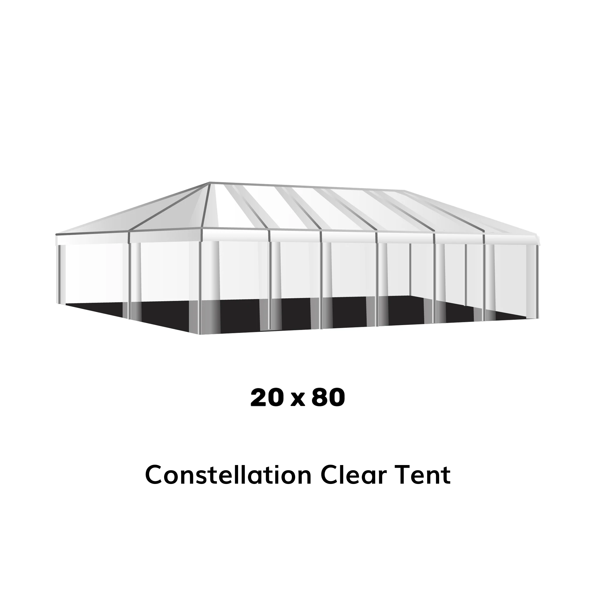 20x80 Wedding Clear Top Tent for Sale | American Tent