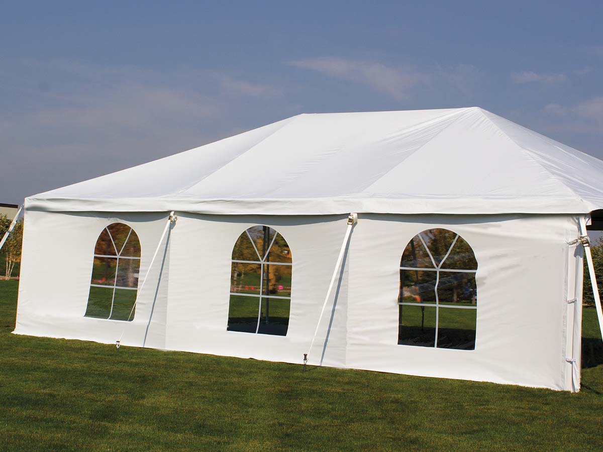 a frame tents 20x30 ft Commercial Frame Tent | Heavy-Duty PVC Vinyl | No Center Poles | USA Made | 7' Legs
