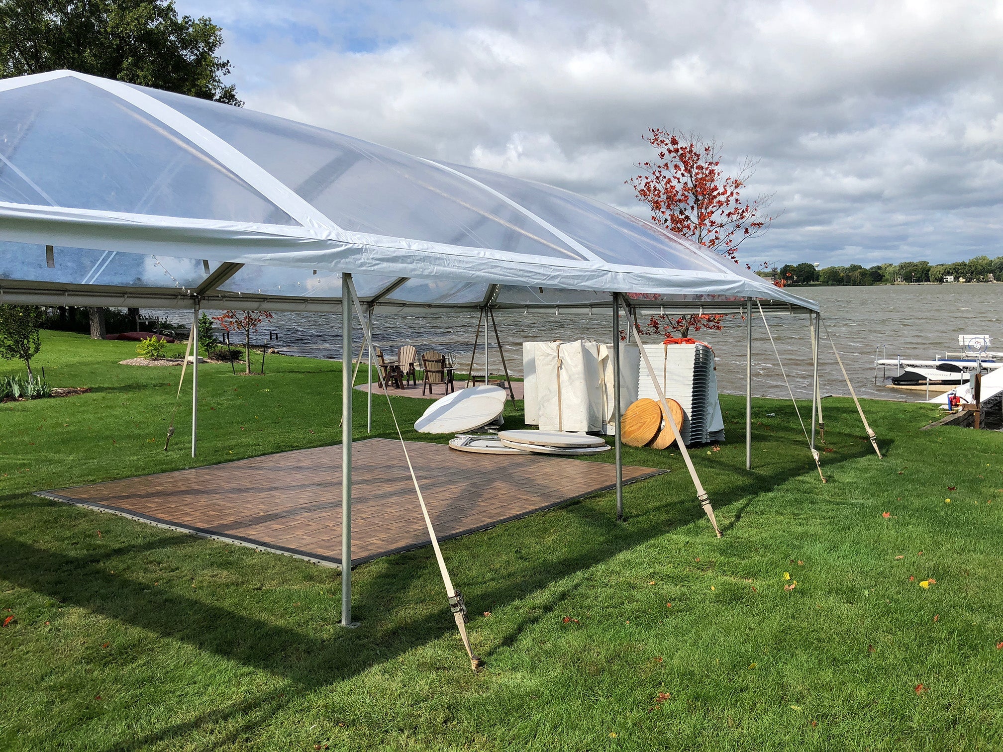tent with see through roof 20x40 Clear Top Constellation Tent for Sale / 7' Legs / Includes Stakes & Ratchets