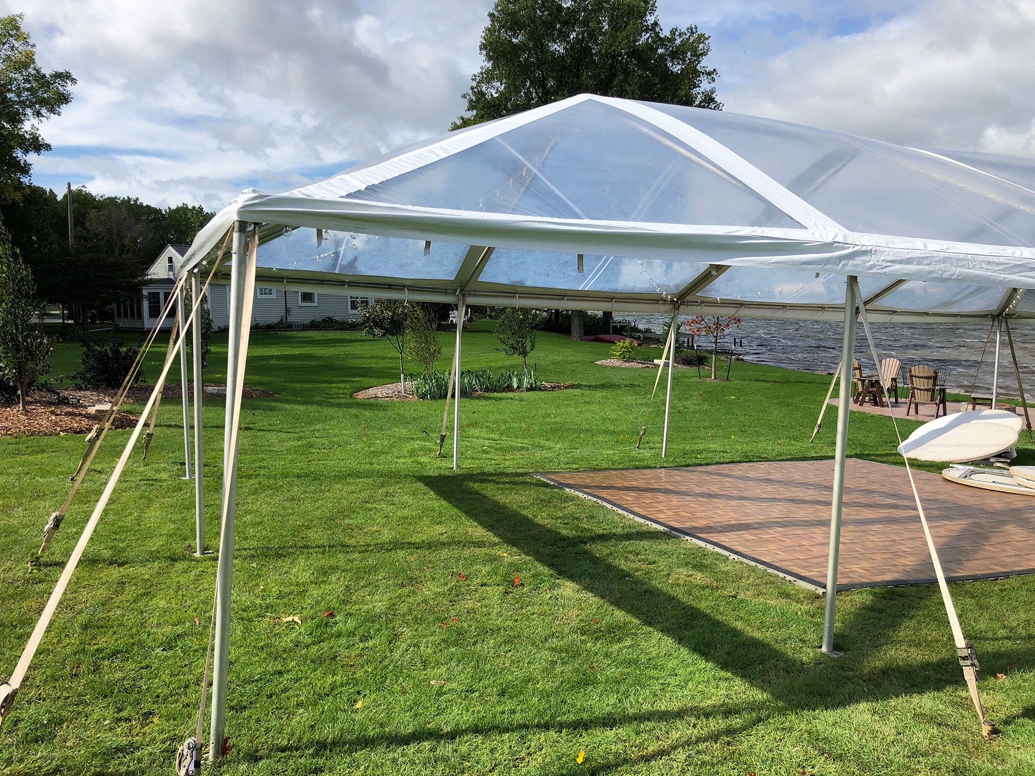 tent clear cream 20x60 Clear Top Constellation Tent for Sale | American-Made | Frame Package 7' Legs