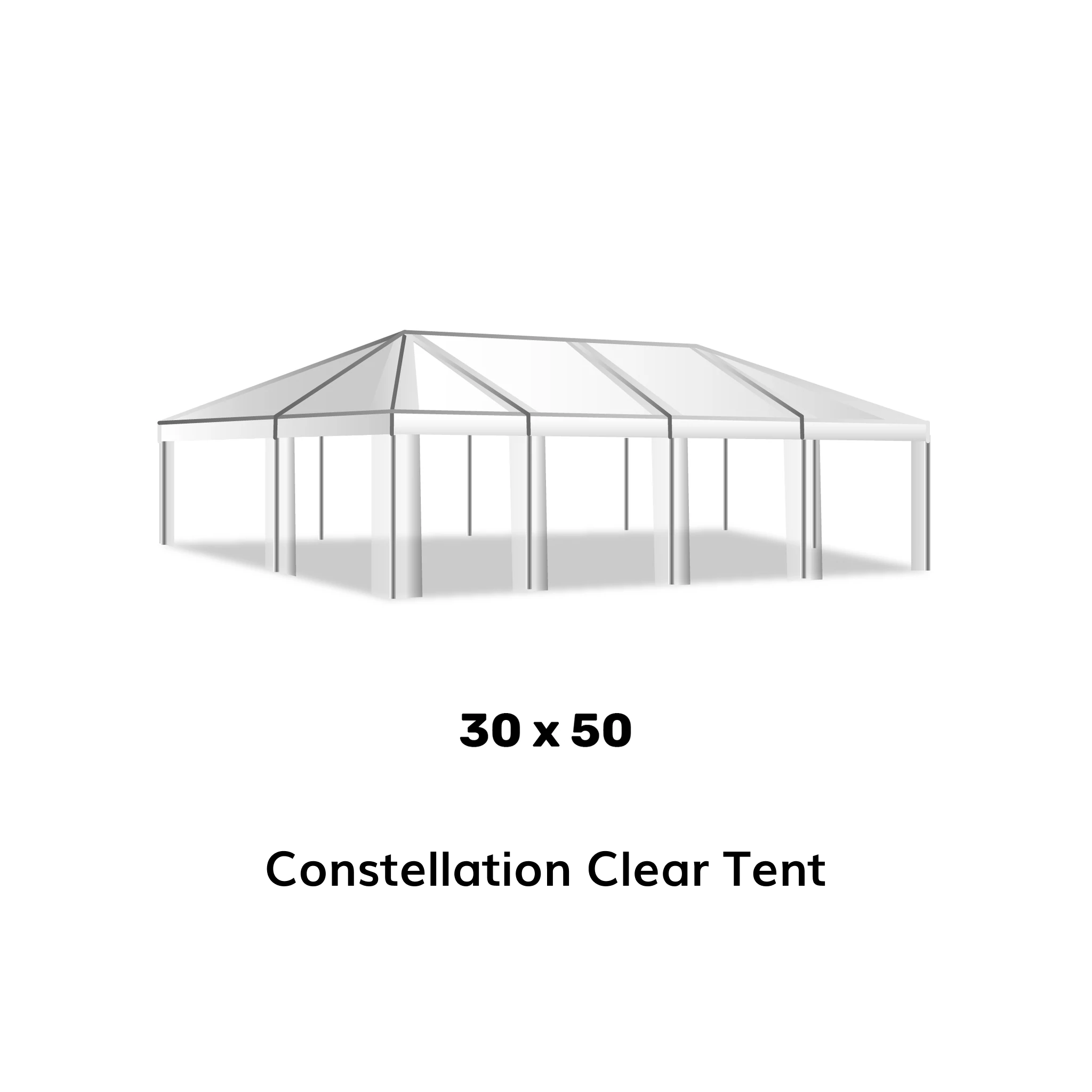 30x50 Clear Top Wedding Tent for Sale | American Tent