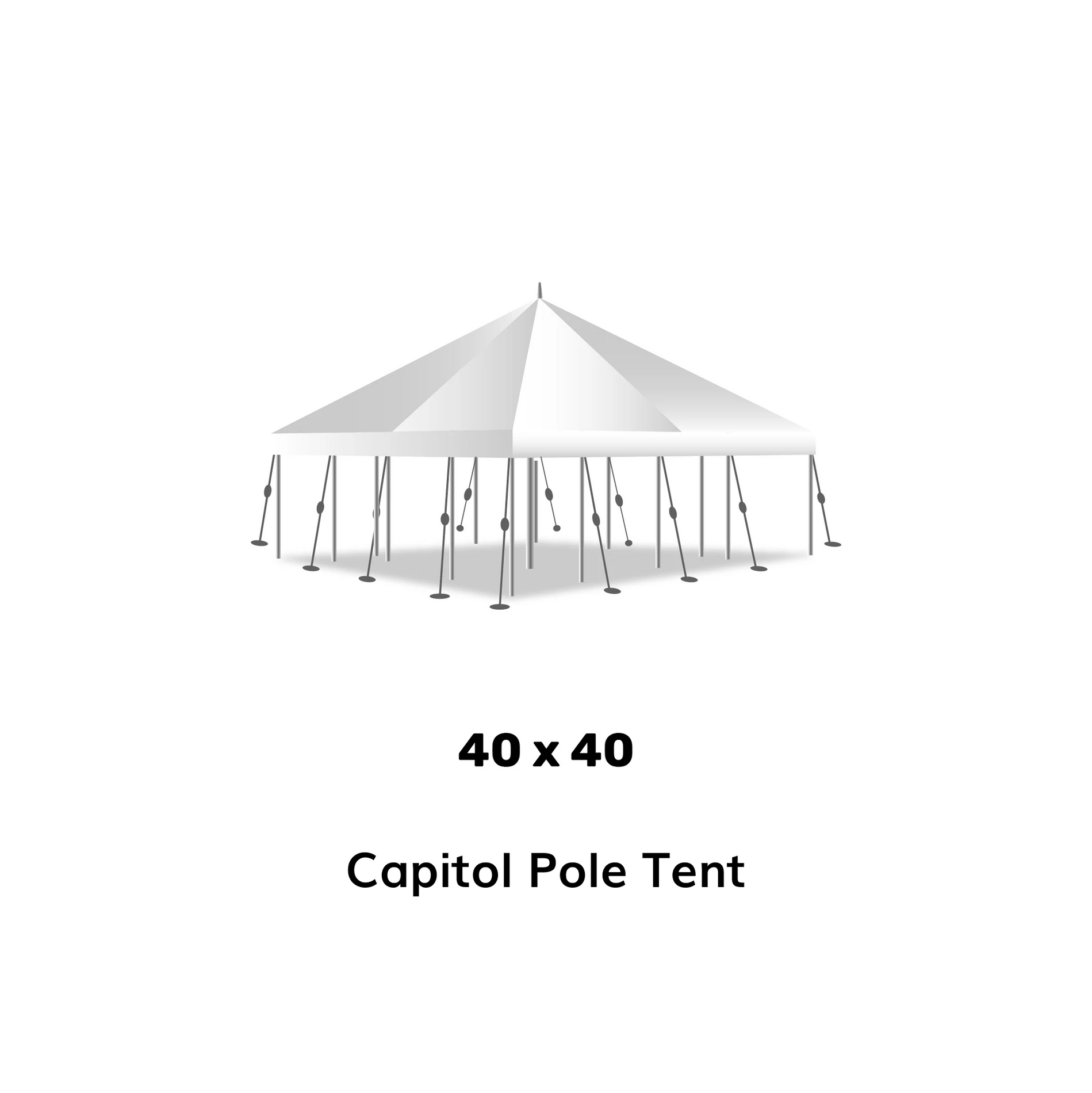 40' x 40' Commercial Pole Tent for Sale American Tent
