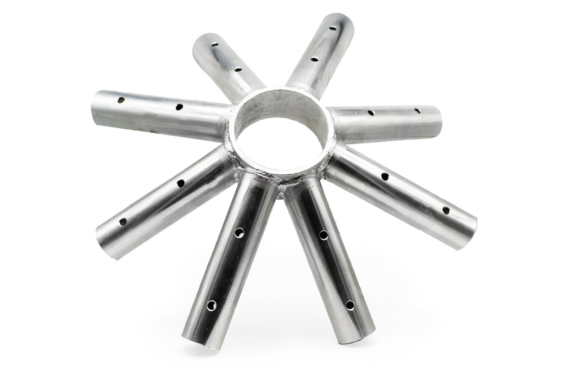 Eight Way Crown Fitting Elevates the Peak on Square Tents