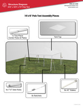 10x10 pole tent